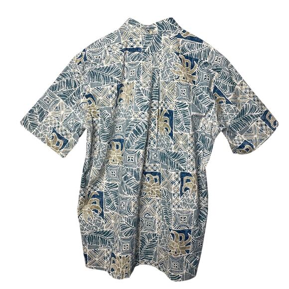 Reyn Spooner Reverse Weave Hawaiian Shirt Pullover Button Front  XXL Tropical - Picture 3 of 7
